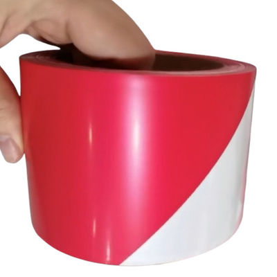 80 - 150 Micron PE Protective Film LDPE HDPE Red White Warning Tape