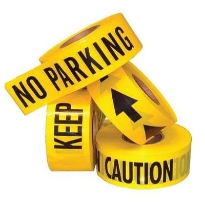 Traffic Warning PE Protective Film Black Yellow Red White Caution Tape