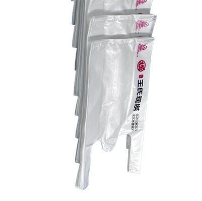 Food Grade PE Clear Plastic Shopping Bags 30 Micron T Shirt Handle Bags