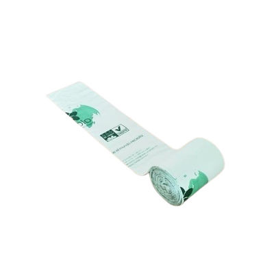 Biodegradable PLA Garbage Bin Liner On Roll Printable Green Color