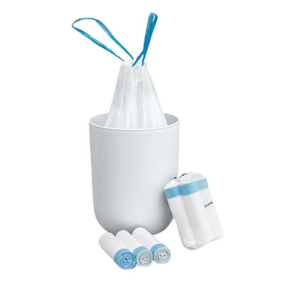 PLA PBAT Biodegradable Pet Waste Bag Drawstring Trash Can Liners