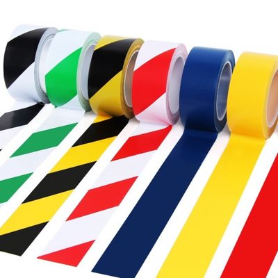 Adhesive Safety Striped Floor Marking Tape Roll BOPP Biaxially Oriented Polypropylene