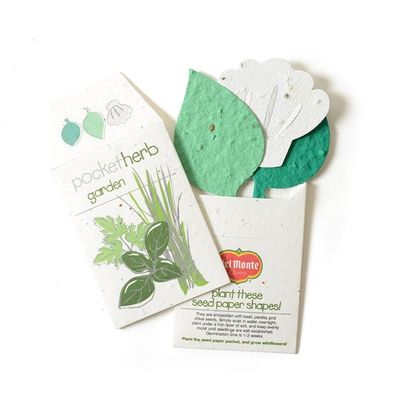 0.8mm Paper Blank Seed Embedded Cards 100 Sheet Eco Friendly