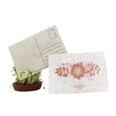 Custom Paper Seed Embedded Cards Printed Plantable Herb Seed Paper