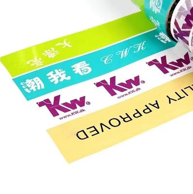 Logo Printed Clear BOPP Packaging Tape 36 - 65 Micron Thickness