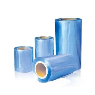 Clear Blue PVC Shrink Wrap Film Tensile Strength ≥45Mpa 350mm-810mm